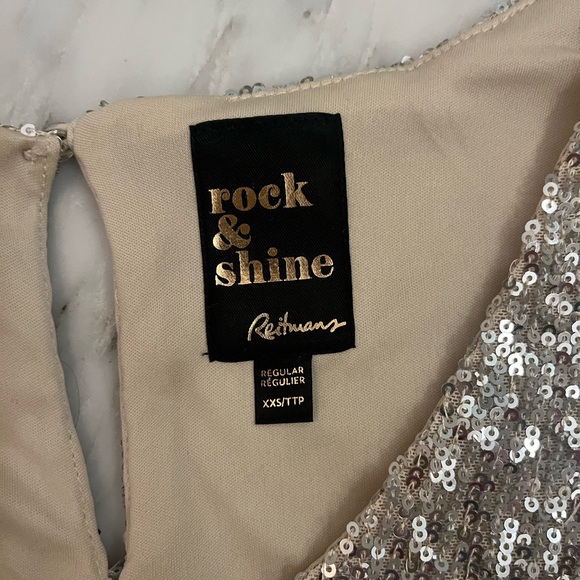 Silver glitter blouse size xxsmall - Picture 3 of 5